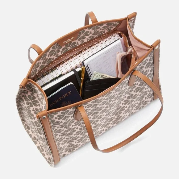 * SOLD * Kate Spade Flower Jacquard Market Medium Tote - Picture 6 of 8